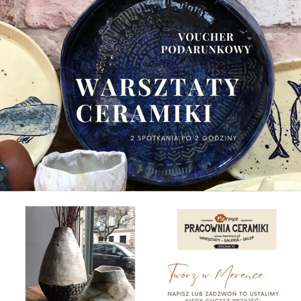 Voucher na warsztaty ceramiczne 2 spotkania po 2 godziny
