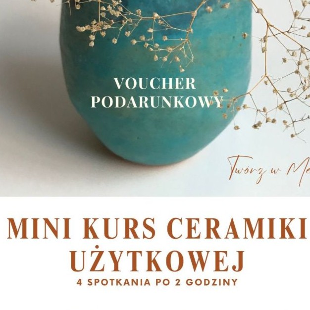Voucher podarunkowy na mini kurs ceramiki użytkowej w pracowni Merence